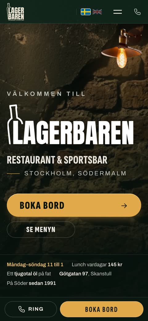 Lagerbaren-demon i mobilen